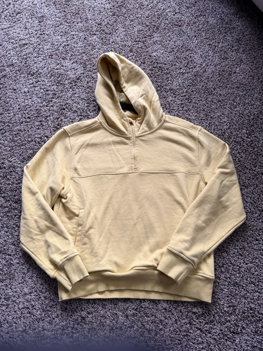 ZYIA Yellow Half-Zip Hooded Pullover